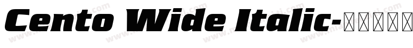 Cento Wide Italic字体转换